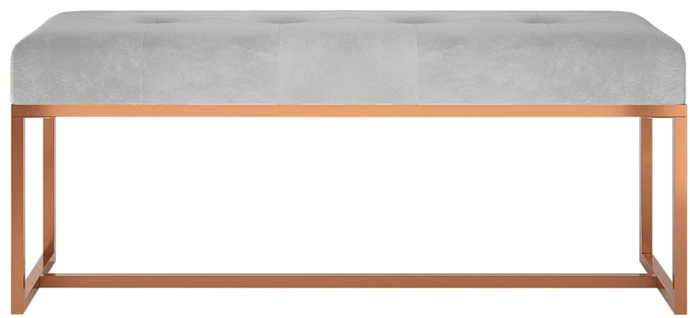 Suoliukas, pilkos spalvos, 110x36x45cm, aksomas