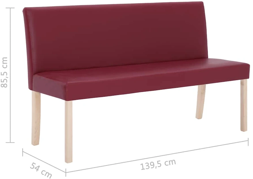 Suoliukas, raudonojo vyno sp., 139,5cm, dirbtinė oda
