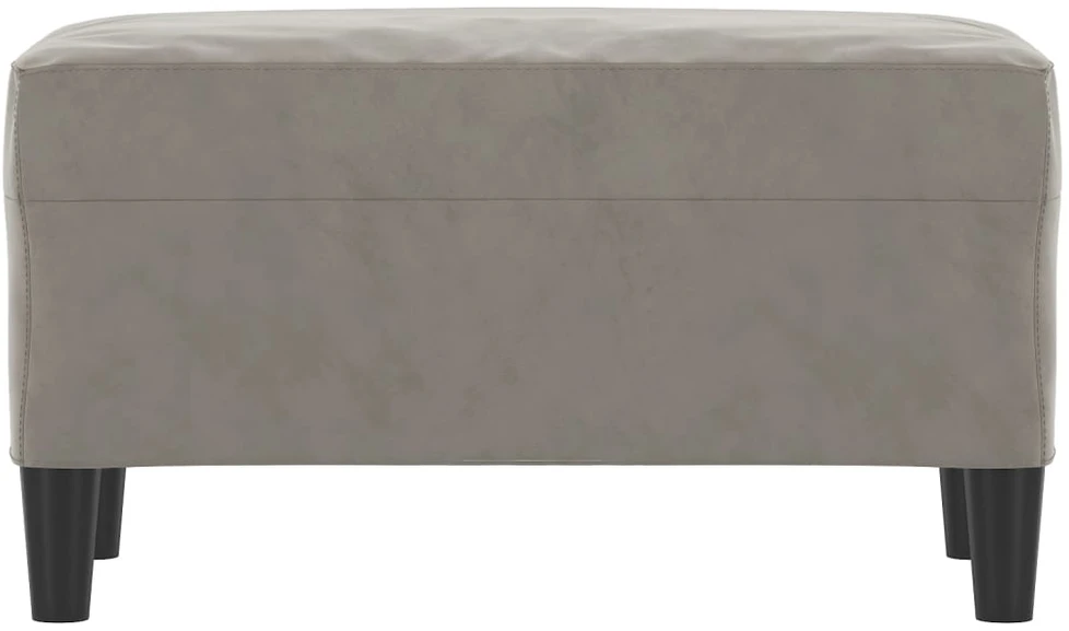 Suoliukas, šviesiai pilkos spalvos, 70x35x41cm, aksomas
