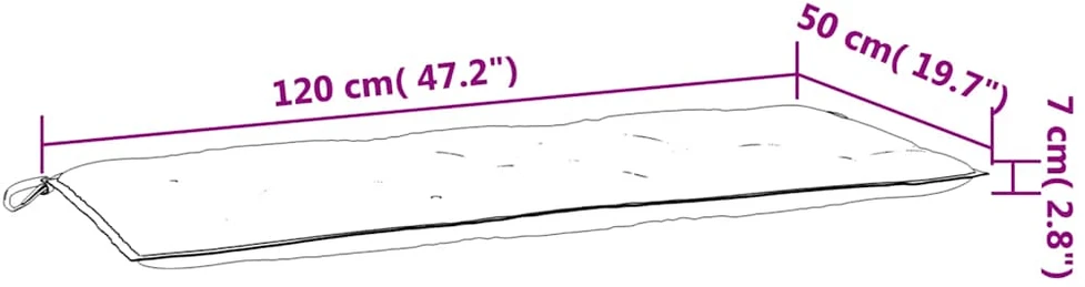 Suoliuko pagalvėlės, 2vnt., turkio, 120x50x7cm, audinys