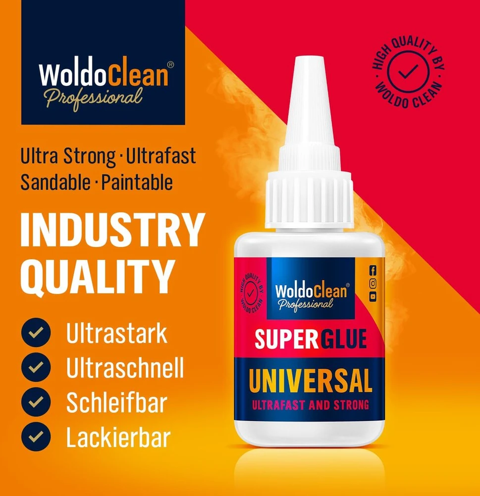 Super klijai Extra Strong Universal 25 g - atsparūs vandeniui, karščiui ir su adata, apsaugančia nuo išdžiūvimo po naudojimo