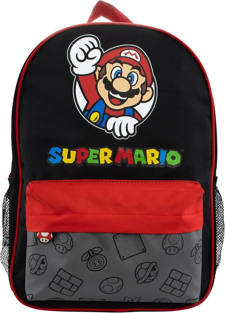 Super Mario kuprinė žaidimų kuprinė mokyklinė kuprinė berniukams juoda, juoda