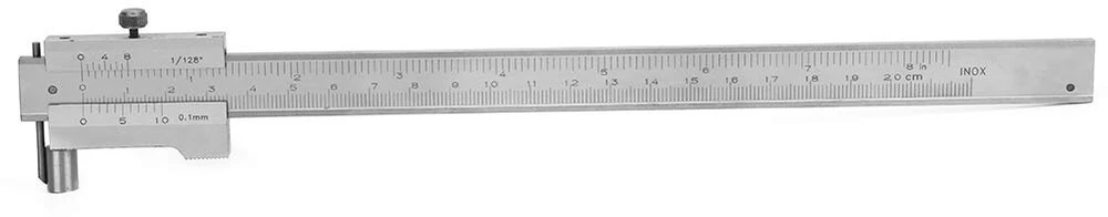 Suportas 0-200 mm, nerūdijančio plieno, žymėjimo liniuotė