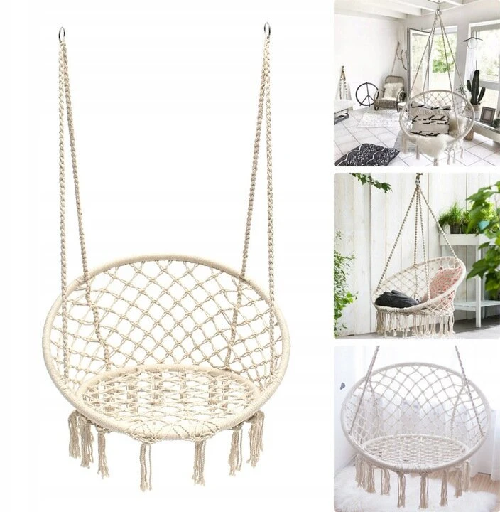 Sūpynės Boho stiliaus pakabinamas krėslas sodui
