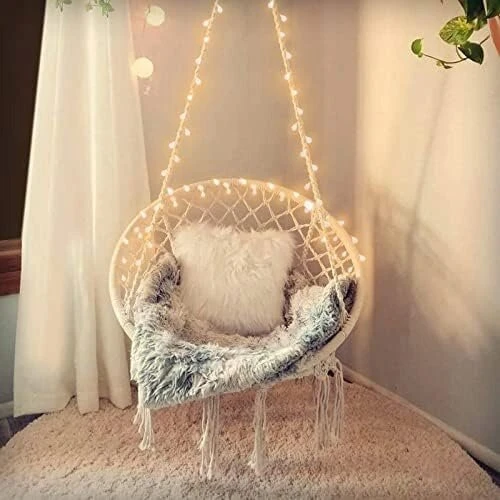 Sūpynės-lizdas gandralizdis, sodo supamas krėslas BOHO, skirtas sodo namui, 120 cm