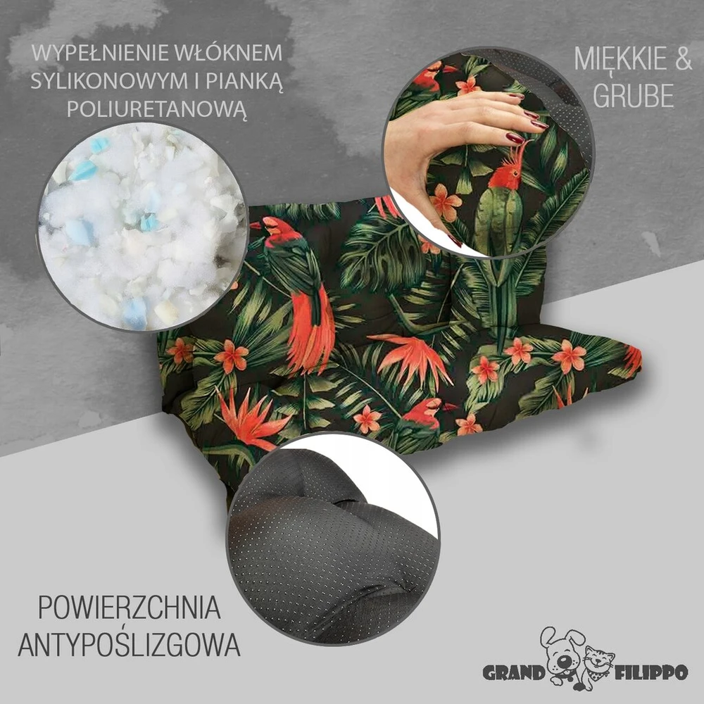 Sūpynių pagalvėlė sodui 150x55x55 Parrots