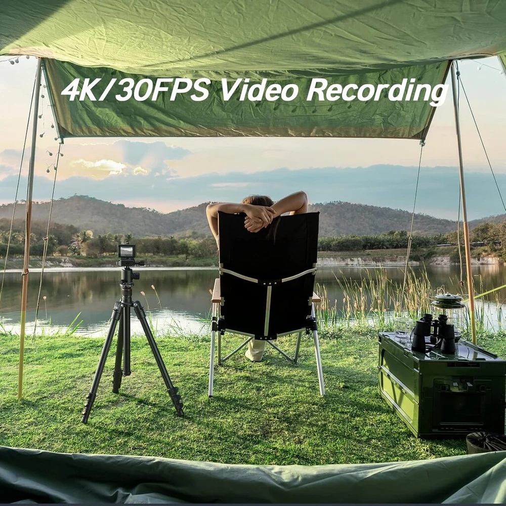 Surfola 4k veiksmo kamera, 40 m povandeninė kamera su stabilizavimu, 170° plataus kampo, išorinis mikrofonas, 2 įkraunamos baterijos, nuotolinio valdymo pultas ir montavimo priedai, skirtas paviršiniam nardymui