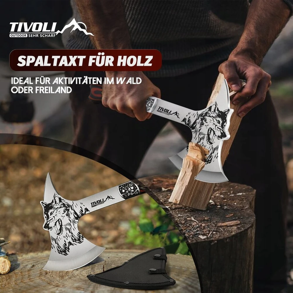 Survival kirvis malkoms, stovyklavimui, žygiams