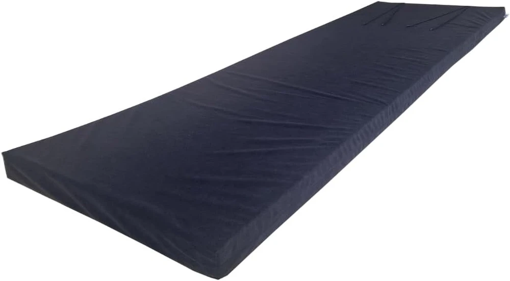 Susuktas čiužinys apie 200 x 60 x 6 cm sulankstomas čiužinys, miego kilimėlis, futono čiužinys, sulankstomas čiužinys, reguliuojamo ilgio (0001-juodas)