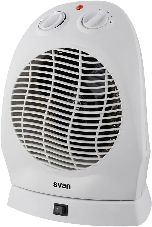 Svan Scev2001v mažos galios baltas elektrinis konvektorius 2000w, 3 galios lygiai, turbo funkcija, reguliuojamas termostatas, kaitinimo elementas