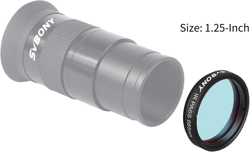 Svbony Sv183 Ir praleidžiantis filtras 685 nm astrofotografijai (1.25")