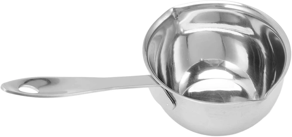 Sviesto šildymo puodas, plokščias, skirtas indukcinei kaitlentei, nerūdijančio plieno, mažas puodas pienui, aliejui, sviestui lydyti (300 ml)
