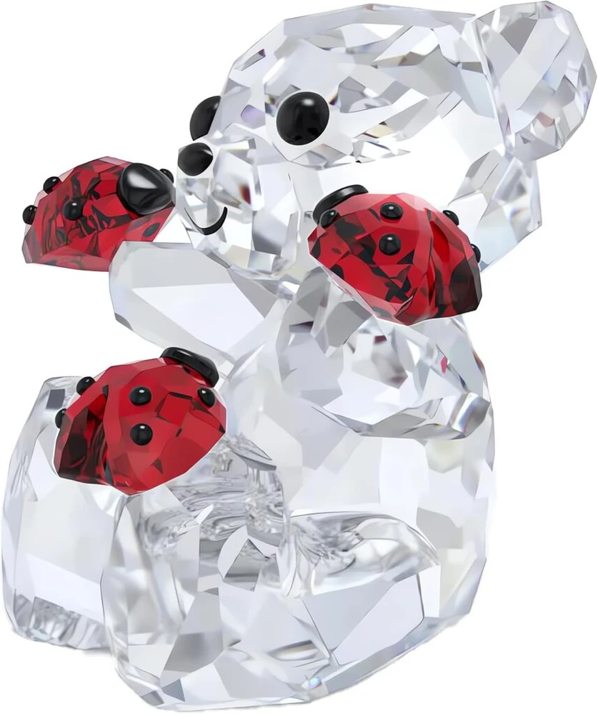 Swarovski Kris Bear Good Luck Bear, detalizuotas meškiukas iš įvairiaspalvio spindinčio krištolo