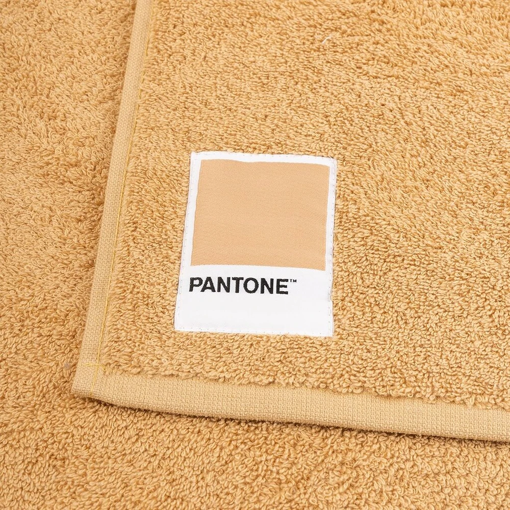 Rankšluostis Sweet Home Pantone™ rankšluosčių komplektas 1+1, susidedantis iš rankšluosčių svečiams 40 x 50 cm + veido rankšluosčio 50 x 100 cm, Oeko Tex sertifikuotas, smėlio spalvos