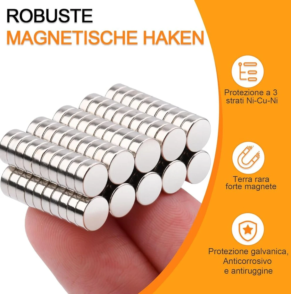 Swihorab 120 mažų, stiprių magnetų rinkinys, 4 x 1,5 mm mini apvalūs neodimio magnetai, maži magnetukai šaldytuvui, magnetinei lentai, baltajai lentai, rankdarbiams, kortelėms