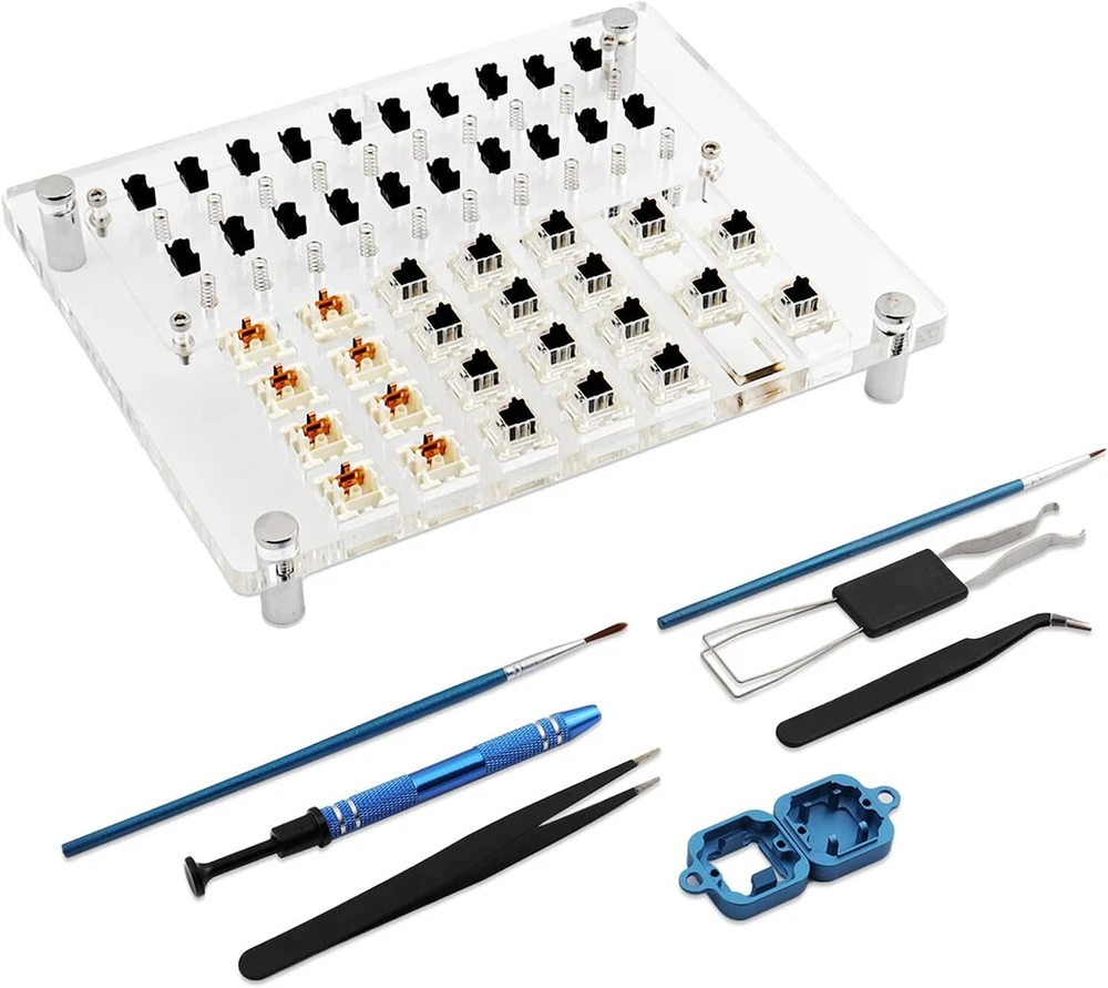 Switch tester'is, atidarytuvas, tepimo stotis, 20 klavišų Mx Box switch tester'io rinkinys, mechaninė klaviatūra Gateron Cherry Outemu Kailh switch (switch Tester Kit B)