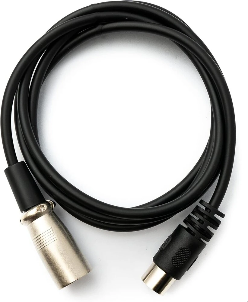 System-s audio kabelis 150 cm xlr 3 kontaktų kištukas į audio din 5 kontaktų kištuko adapterį, juodas