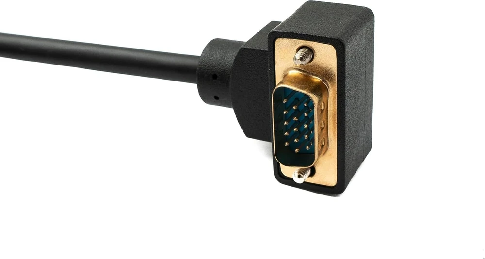 System-s D Sub15 kabelis 100cm Hd Vga 15 kontaktų jungtis nuo vyriškos iki moteriškos Db15 kampu aukštyn adapteris
