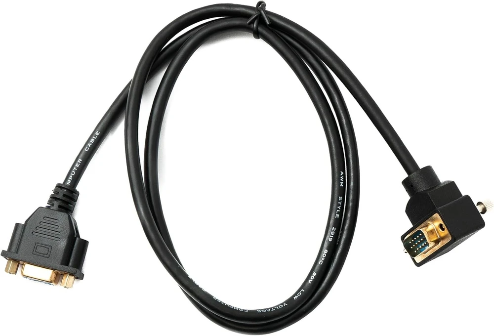 System-s D Sub15 kabelis 100cm Hd Vga 15 kontaktų jungtis nuo vyriškos iki moteriškos Db15 kampu aukštyn adapteris