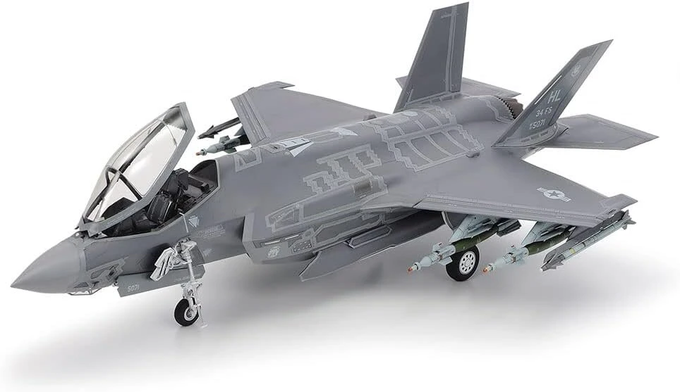 Tamiya 61124 1:48 us f-35a lightning ii - tiksli kopija, plastikinis rinkinys, rankdarbiai, modelio rinkinys, surinkimas, nedažytas, įvairiaspalvis, vidutinis