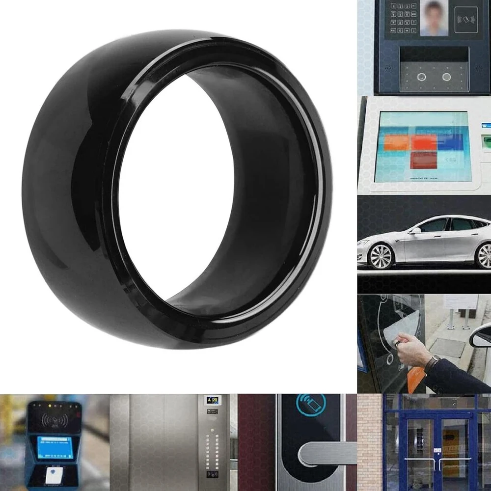 Tbest išmanusis žiedas, atsparus vandeniui, keramikinis nfc žiedas, r4 išmanusis žiedas, daugiafunkcinis išmanusis nešiojamas universalus jutiklinis nfc žiedas mobiliesiems telefonams, madingas žiedas vyrams ir moterims (dydis 10)