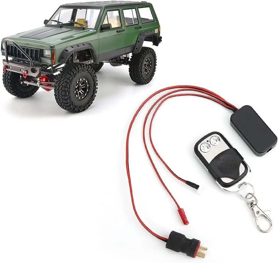 Tbest rc gervės valdymas, belaidis gervės valdymo nuotolinio valdymo pultas priedai, skirti scx10 d90 d110 tf2 trx4 km2 1/10 rc automobiliui (t kištukas) rc gervės valdiklis