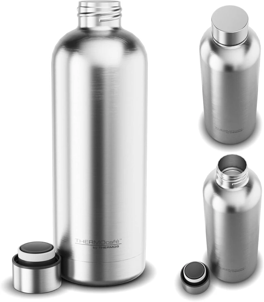 Tc daily bottle 0.70 l, steel matt, termosas iš nerūdijančio plieno, 6 val. karštas / 12 val. šaltas, visiškai nepralaidus mokyklai, biurui, vandens butelis, izoliuotas butelis