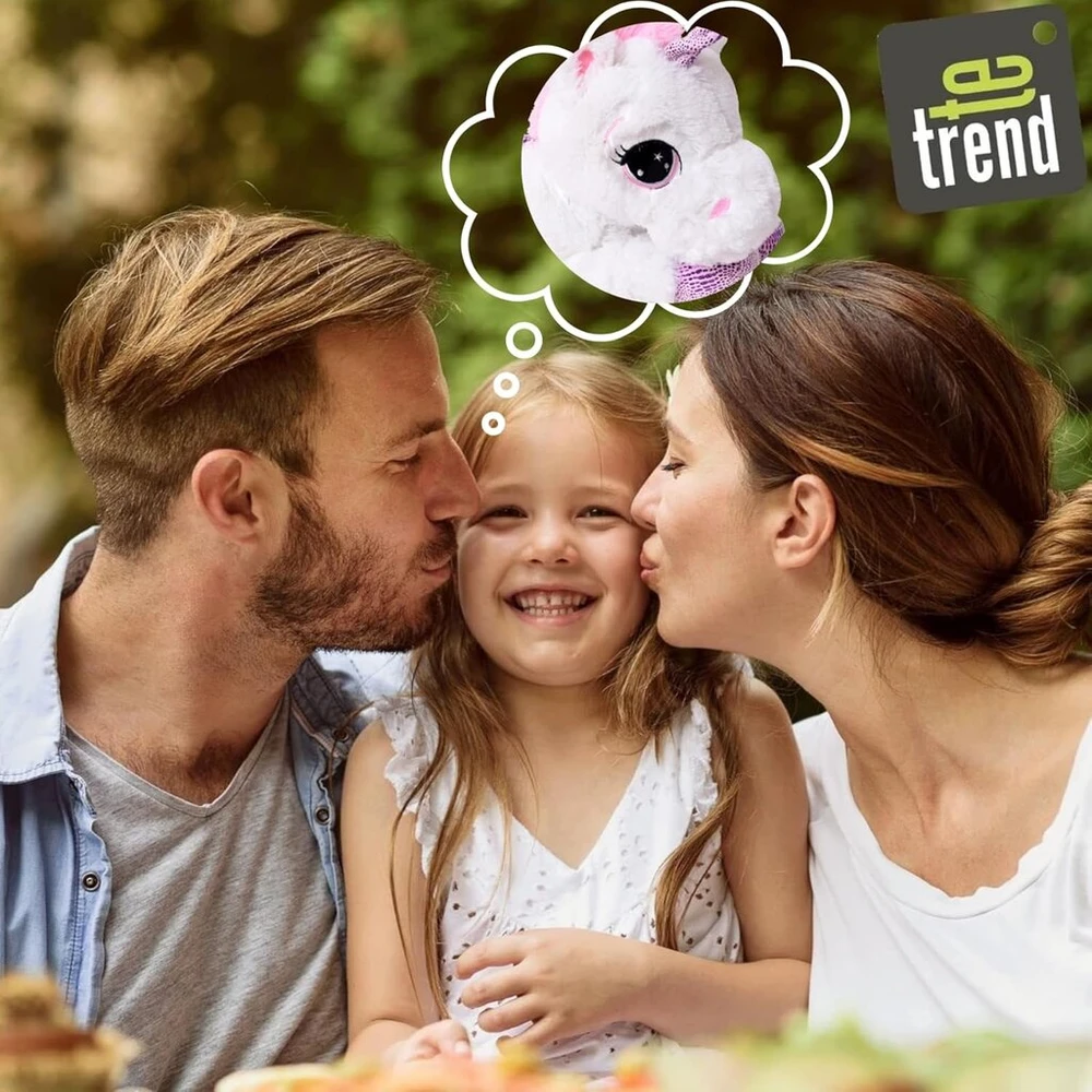 Te-trend vienaragis, minkštas žaislas 45 cm - pliušinis žaislas, skatinantis magiškas ir fantazijos kupinas žaidimų valandas - kimštinis žaislas su blizgančiu ragu