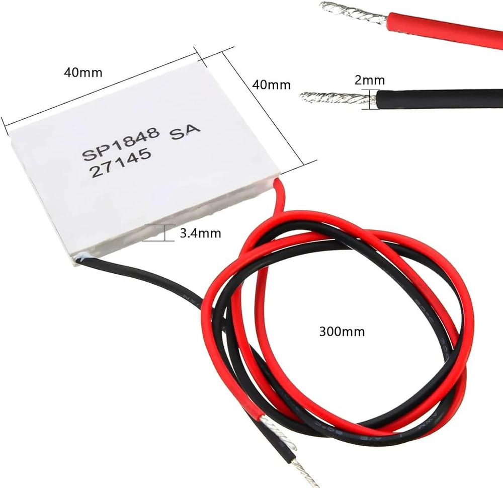 Tec1-12706 Termoelektrinis aušintuvas, 40x40mm, 12v 6a