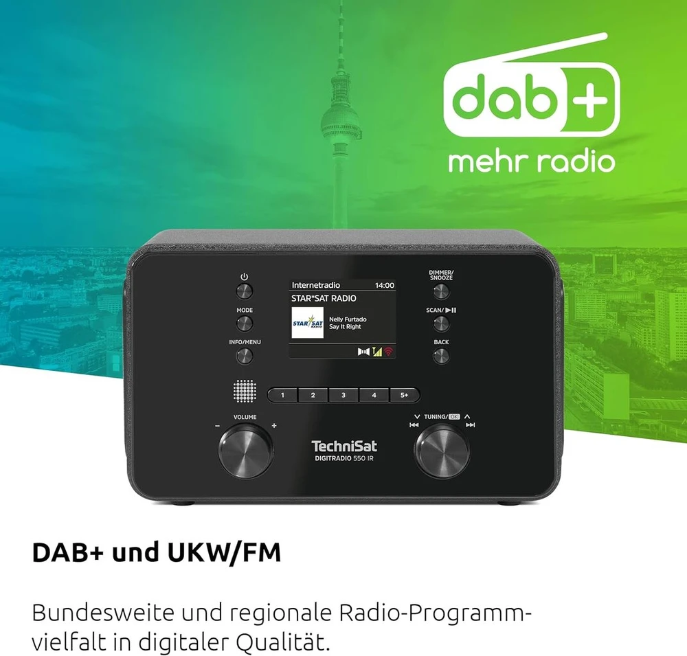 Technisat Digitradio 550 Ir internetinis radijas, Dab+, Fm, Bluetooth