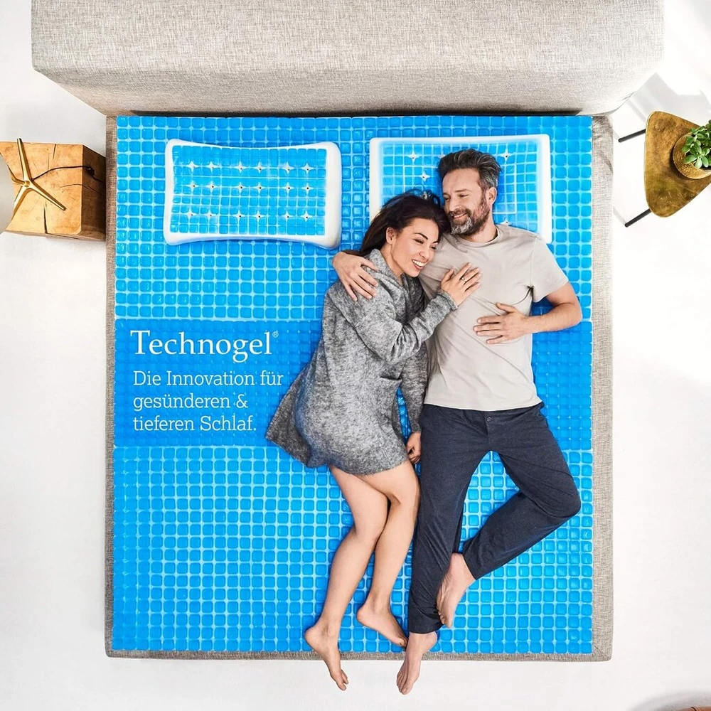 Technogel® Deluxe ortopedinė kaklo atramos pagalvė - patentuota, netoksiška ir sertifikuota - Hws gelinė pagalvė nugaros ir šoninio miego mėgėjams, įskaitant pagalvės užvalkalą 66 x 40 x 11 cm
