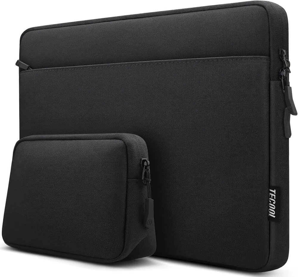 Tecool 16 colių nešiojamojo kompiuterio dėklas, skirtas 2019–2024 m. „macbook Pro 16 M4 M3 M2 M1“ (a3403 A3186 A2991/a2780/a2485/a2141), 16 colių „lenovo Thinkbook Asus Vivobook Dell Hp“ su priedų krepšiu, juodas