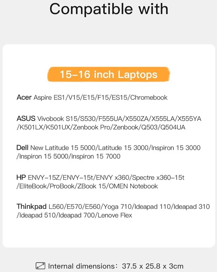 Tecool Inateck 15.6" nešiojamojo kompiuterio dėklas su 360° apsauga
