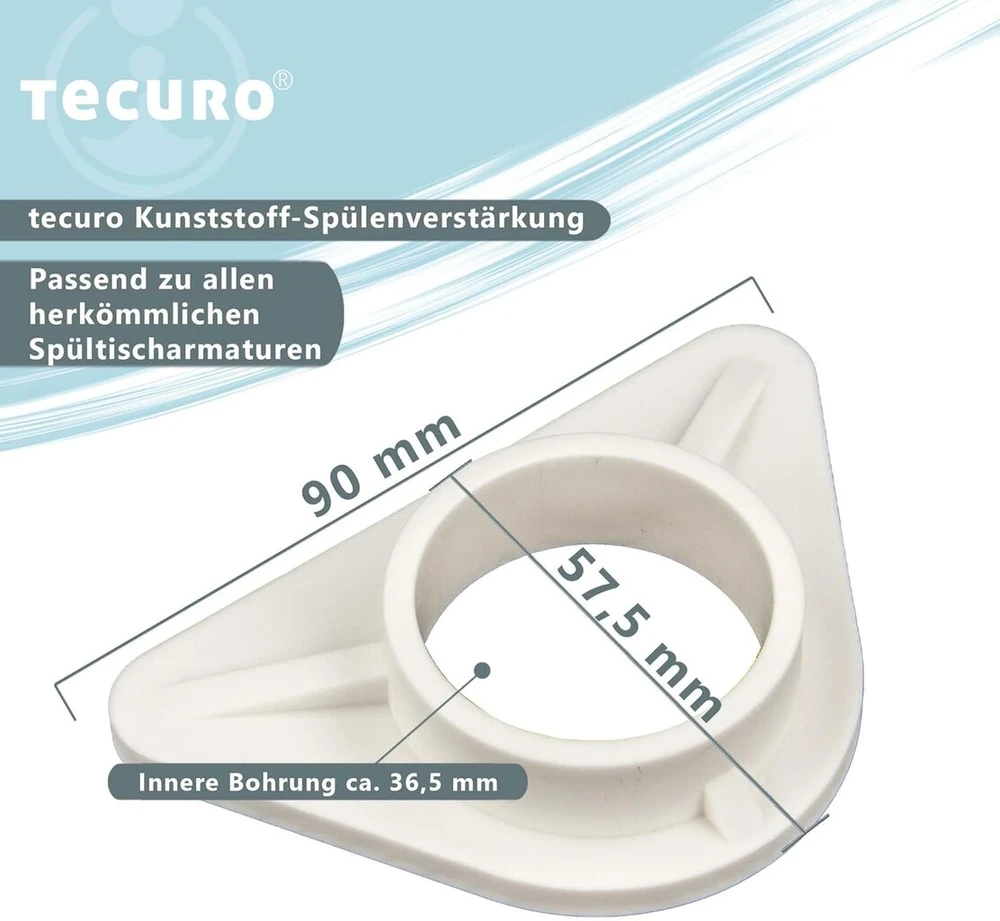 Tecuro Plastikinis Kriauklės Stiprintuvas Nerūdijančio Plieno Kriauklėms