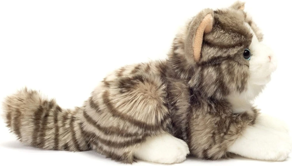 Teddyway Hermann Teddy Collection 906919 20 cm pilkas gulintis katinas, pliušinis žaislas