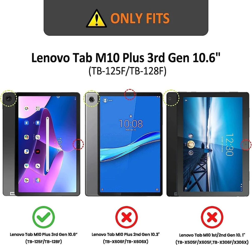 Tedtikjt dėklas, skirtas lenovo tab m10 plus (3-osios kartos) 10.6 colių 2022, pu odinis 360° pasukamas daugia kampų stovas, medžio planšetinio kompiuterio apsauginis dėklas, skirtas tab m10 plus (3-osios kartos) tb125 / tb128, rožinis auksas
