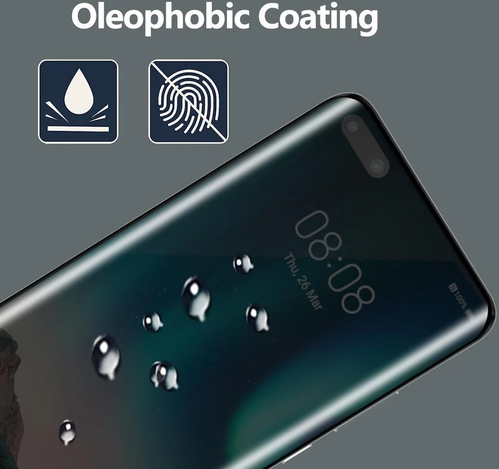 Teenrpov Ekrano apsauga, skirta Huawei P40 Pro, privati grūdinto stiklo [1 vnt. pakuotė], privati apsauga nuo šnipinėjimo, lengvai montuojama, ekrano apsauga, grūdinto stiklo plėvelė, skirta Huawei P40 Pro
