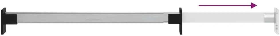 Teleskopiniai spintos skersiniai, 2vnt., sidabriniai, 58–100cm