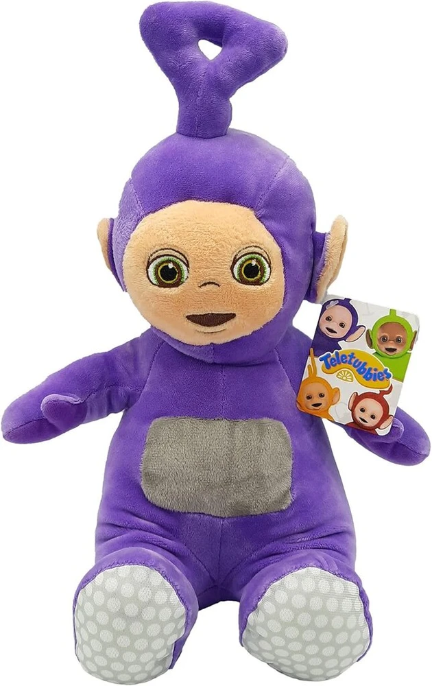 Teletubbies minkštas žaislas 35 cm, Tinky Winky, minkštas pliušinis žaislas, Teletabis kimštinis žaislas vaikams (violetinis)
