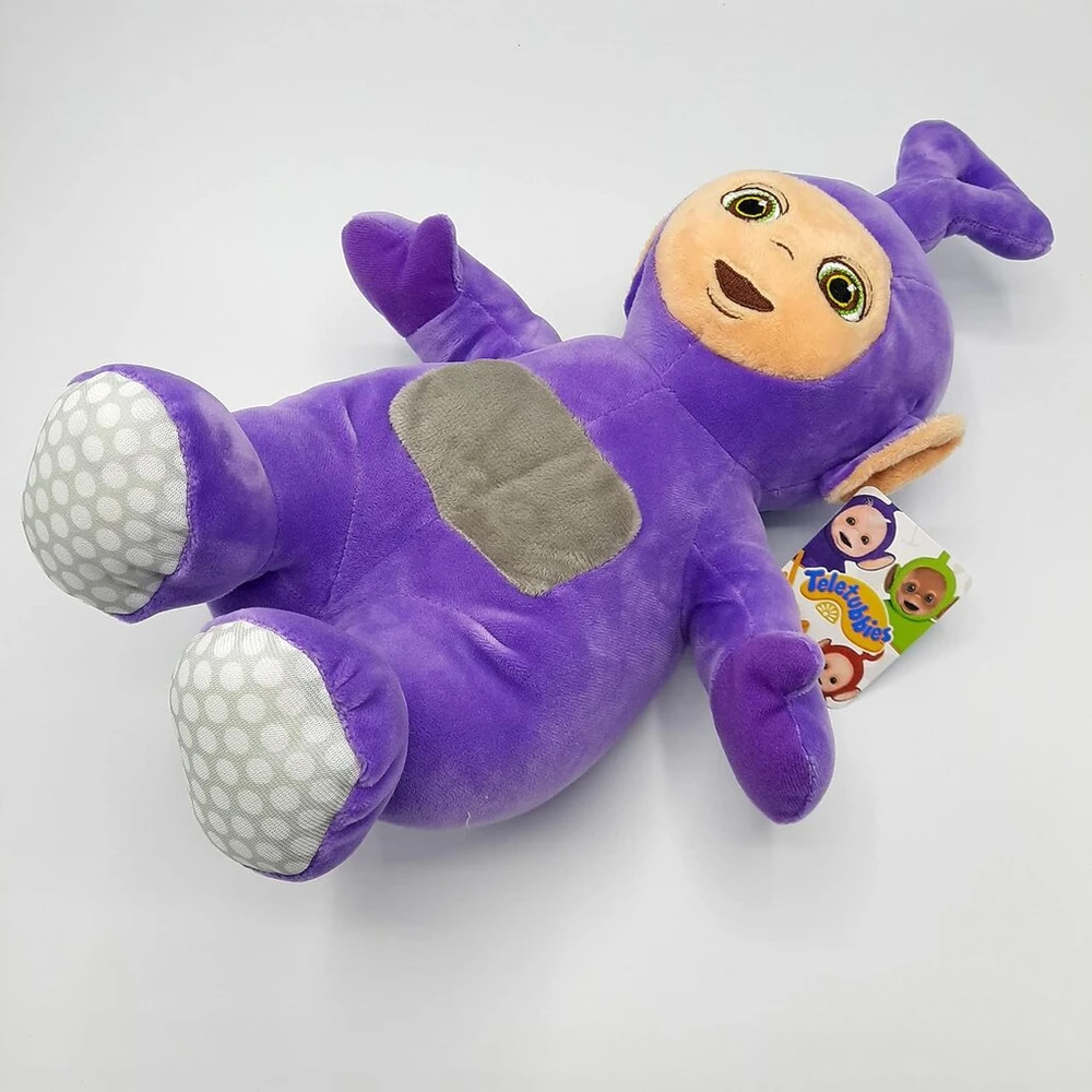 Teletubbies minkštas žaislas 35 cm, Tinky Winky, minkštas pliušinis žaislas, Teletabis kimštinis žaislas vaikams (violetinis)