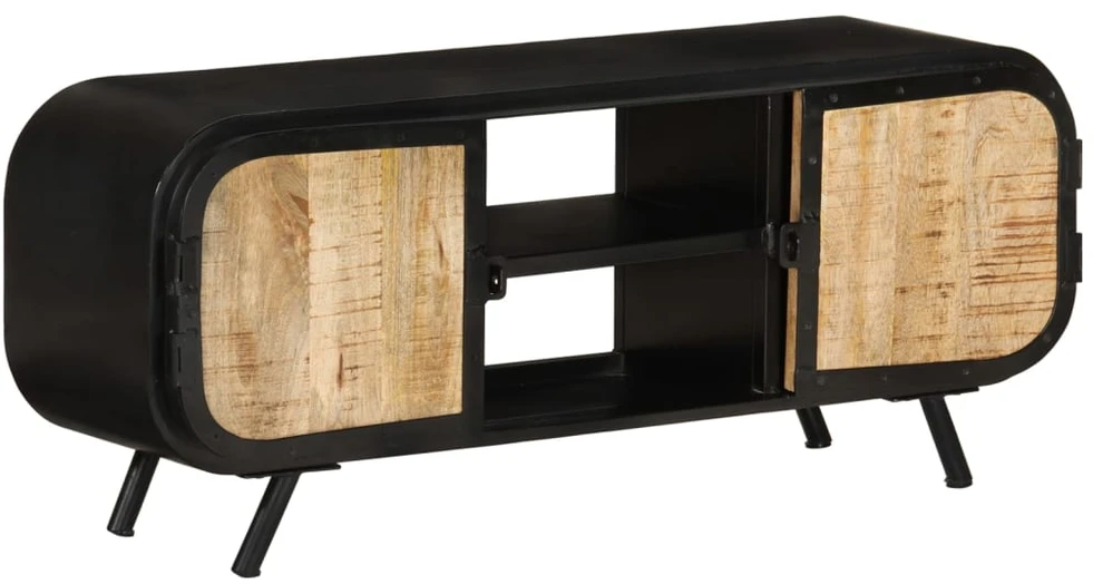 TV staliukas Televizoriaus spintelė, 110x30x45cm, neapdorota mango mediena