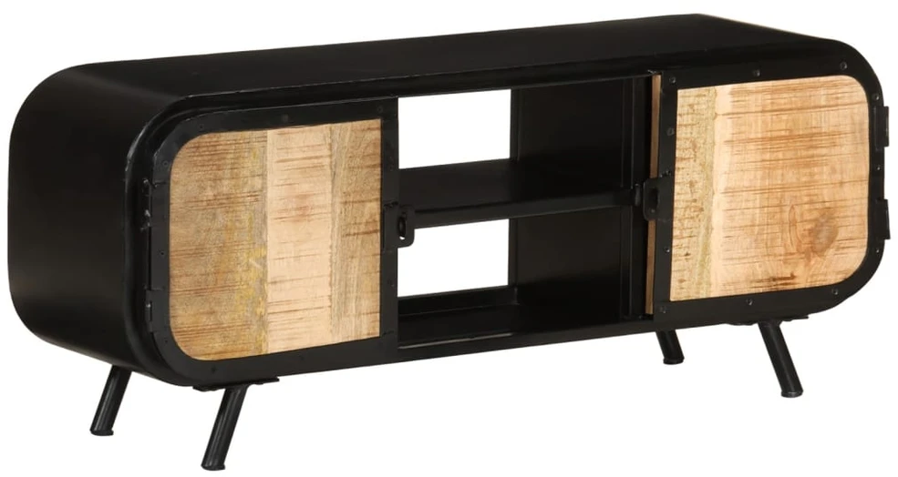 TV staliukas Televizoriaus spintelė, 110x30x45cm, neapdorota mango mediena