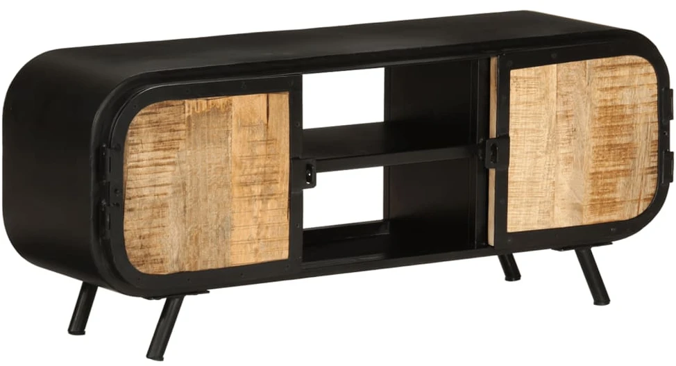 TV staliukas Televizoriaus spintelė, 110x30x45cm, neapdorota mango mediena