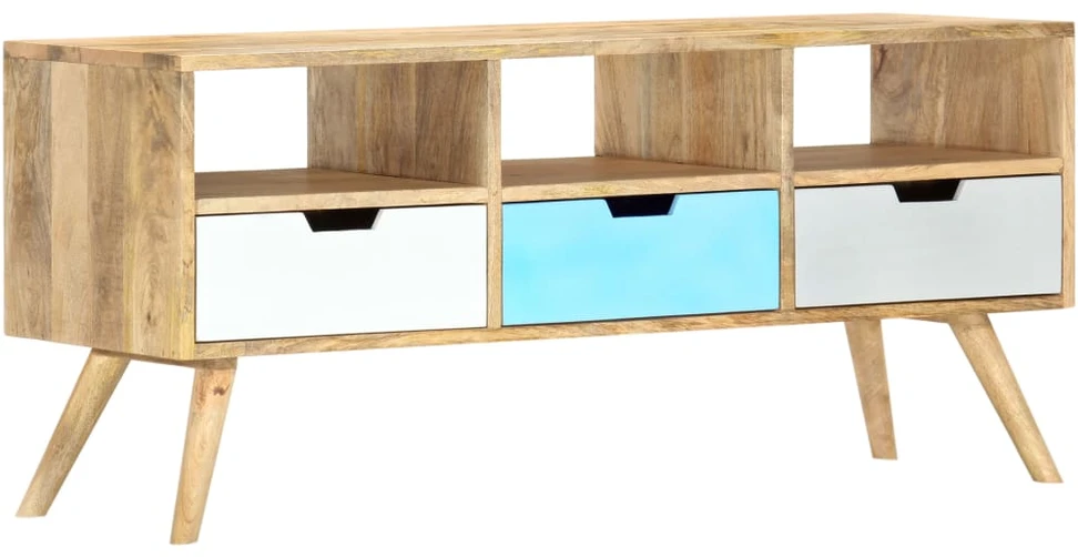 TV staliukas Televizoriaus spintelė, 110x35x48cm, mango medienos masyvas