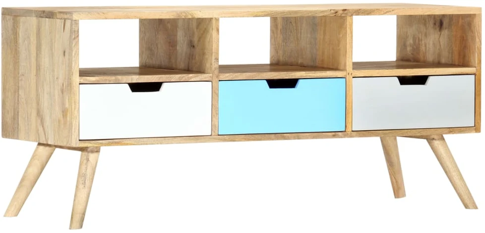 TV staliukas Televizoriaus spintelė, 110x35x48cm, mango medienos masyvas
