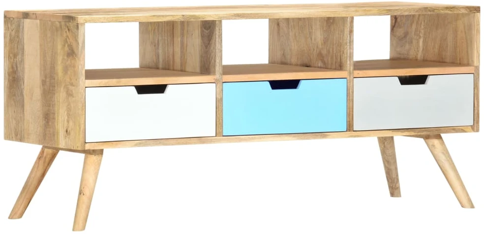 TV staliukas Televizoriaus spintelė, 110x35x48cm, mango medienos masyvas