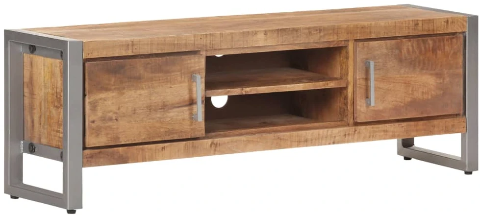 TV staliukas Televizoriaus spintelė, 120x30x40cm, neapdorota mango mediena