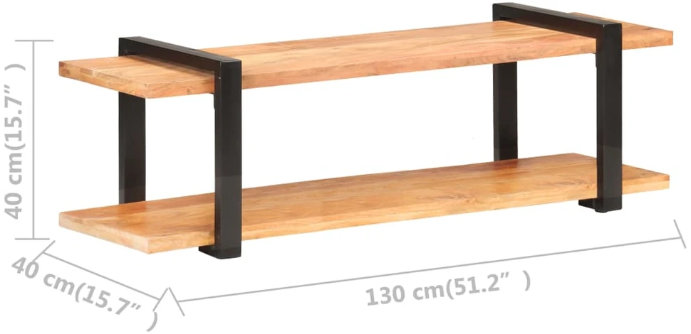 TV staliukas Televizoriaus spintelė, 130x40x40cm, akacijos medienos masyvas