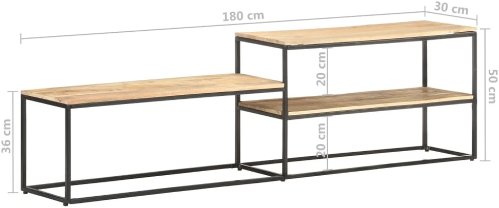 TV staliukas Televizoriaus spintelė, 180x30x50cm, neapdorota mango mediena