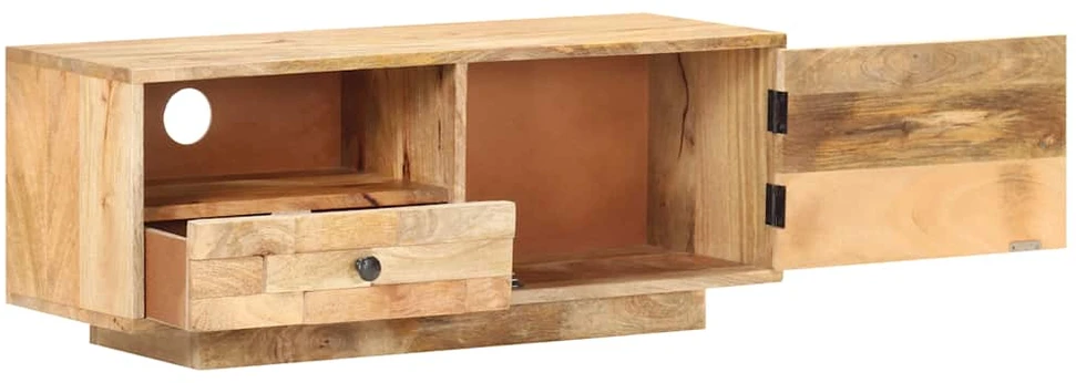 TV staliukas Televizoriaus spintelė, 90x30x35cm, mango medienos masyvas